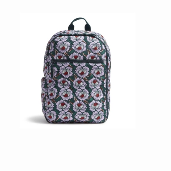 NWT Vera Bradley Lotus Lay Flat Travel Backpack Coastal Grandma Bold Floral